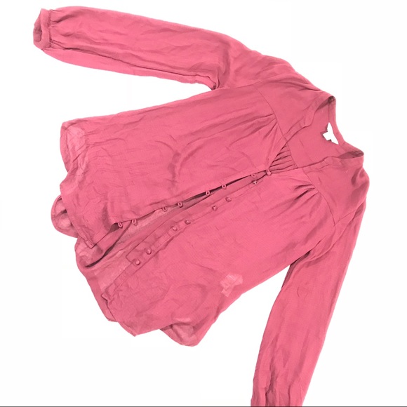 Lucky Brand Sheer L/S Top - Picture 3 of 6